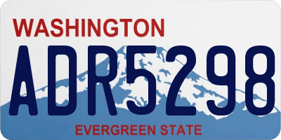 WA license plate ADR5298