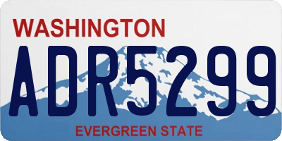 WA license plate ADR5299