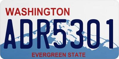 WA license plate ADR5301