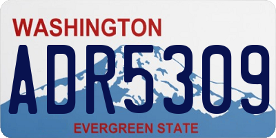 WA license plate ADR5309