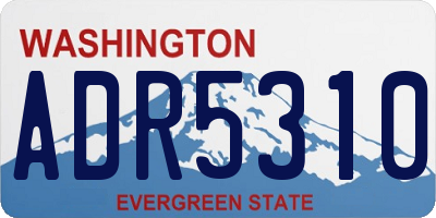 WA license plate ADR5310