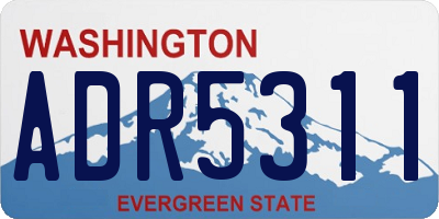 WA license plate ADR5311
