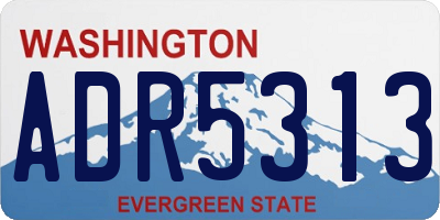 WA license plate ADR5313