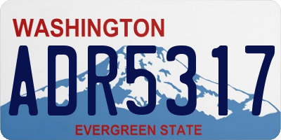 WA license plate ADR5317