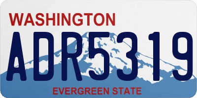 WA license plate ADR5319