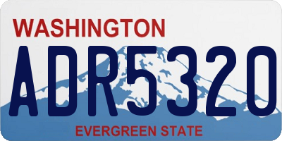 WA license plate ADR5320