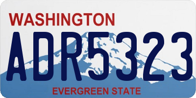 WA license plate ADR5323