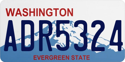 WA license plate ADR5324