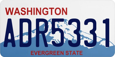 WA license plate ADR5331