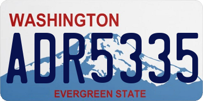 WA license plate ADR5335