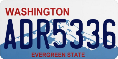 WA license plate ADR5336