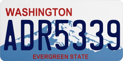 WA license plate ADR5339