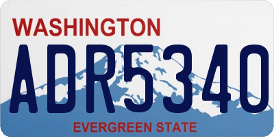 WA license plate ADR5340