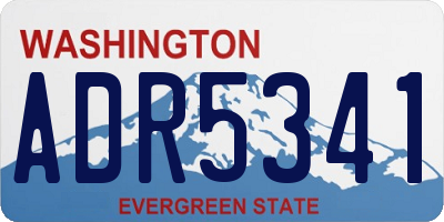WA license plate ADR5341