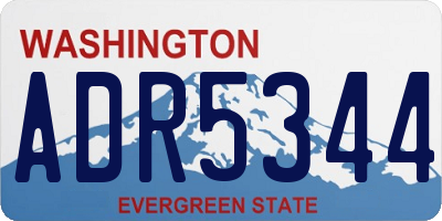 WA license plate ADR5344