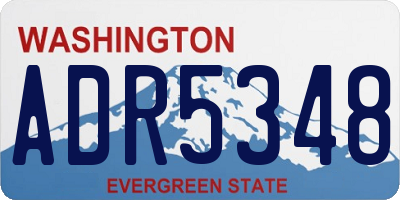 WA license plate ADR5348