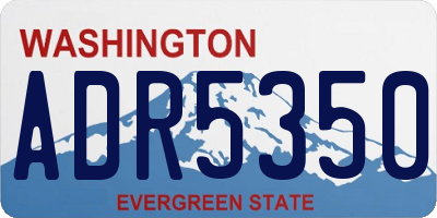 WA license plate ADR5350