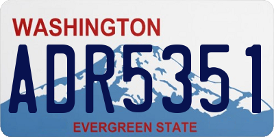 WA license plate ADR5351