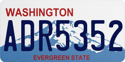 WA license plate ADR5352