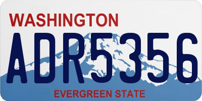 WA license plate ADR5356