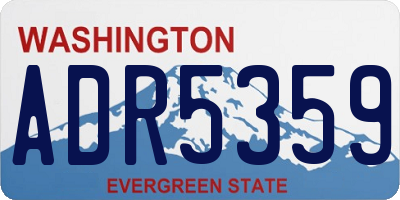WA license plate ADR5359