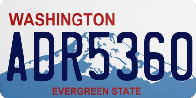 WA license plate ADR5360