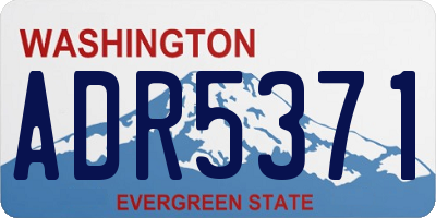 WA license plate ADR5371
