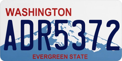 WA license plate ADR5372