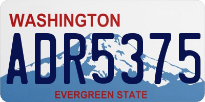 WA license plate ADR5375