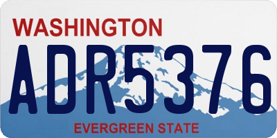 WA license plate ADR5376