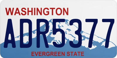 WA license plate ADR5377