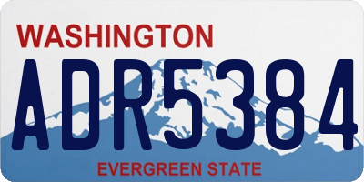 WA license plate ADR5384