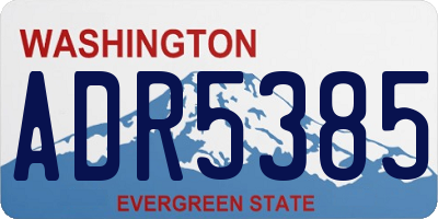 WA license plate ADR5385
