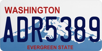 WA license plate ADR5389