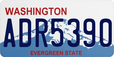 WA license plate ADR5390