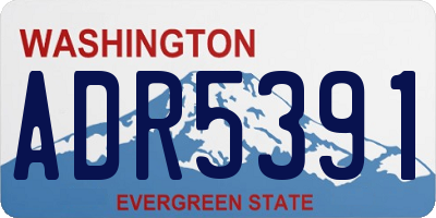 WA license plate ADR5391