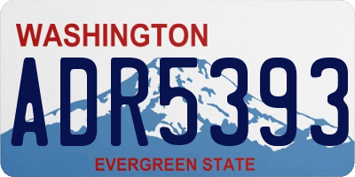 WA license plate ADR5393
