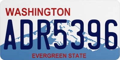 WA license plate ADR5396