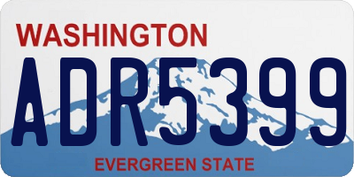 WA license plate ADR5399