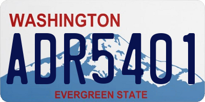 WA license plate ADR5401