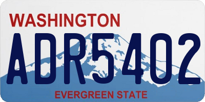 WA license plate ADR5402