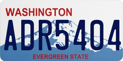 WA license plate ADR5404