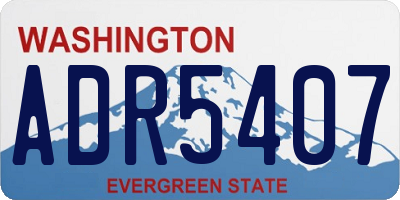 WA license plate ADR5407