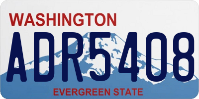 WA license plate ADR5408