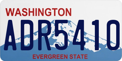 WA license plate ADR5410
