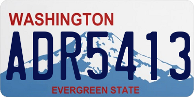 WA license plate ADR5413