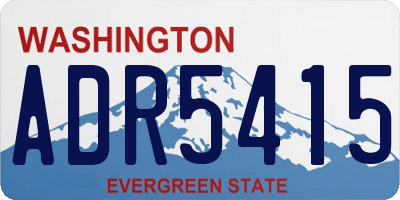 WA license plate ADR5415