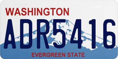 WA license plate ADR5416