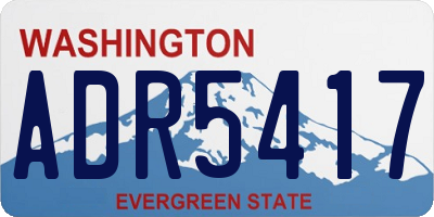WA license plate ADR5417