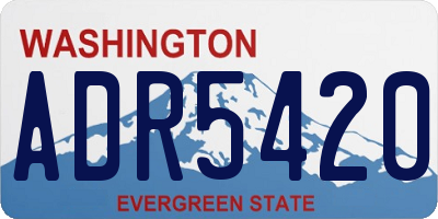 WA license plate ADR5420